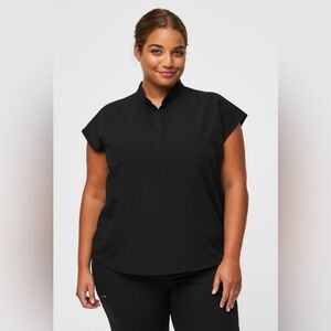 Figs Rafaela Oversized Scrub Top - Black XL